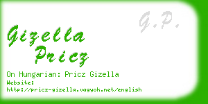 gizella pricz business card